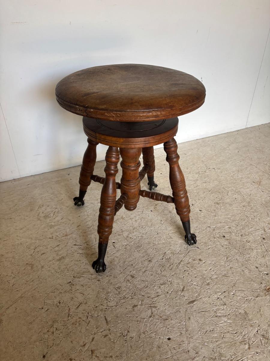 Charles Parker Co tabouret de piano americain vers 1890