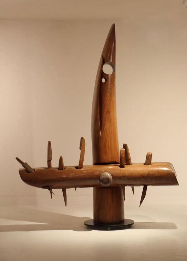 Elvio Becheroni ( 1934 - 2000 ) importante  sculpture piece unique . Sao Paolo circa 1991 