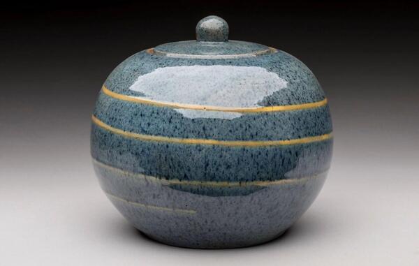 Francis Jourdain ( 1876 - 1958 ) vase couvert en terre vernissée vers 1920