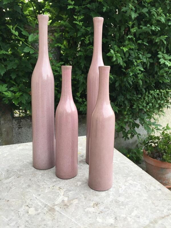 Jacques de Dani Ruelland ensemble de vases bouteille en ceramique circa 1950 