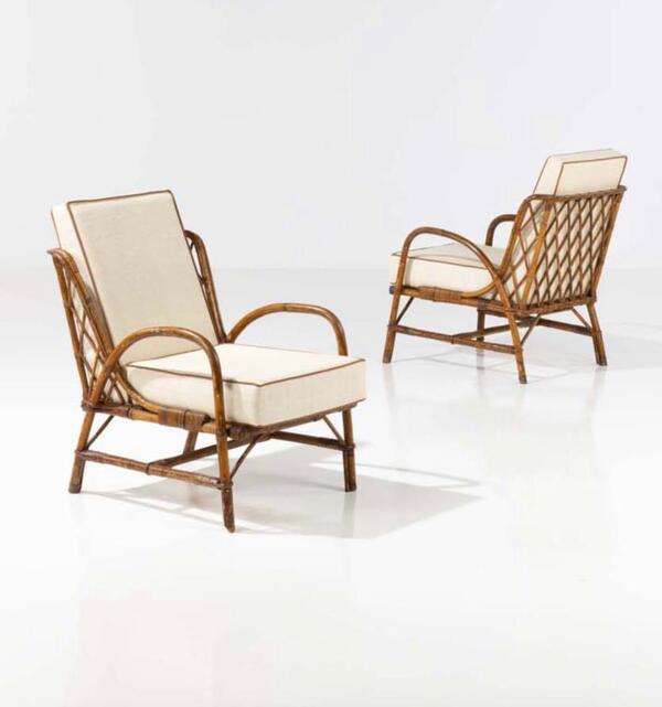 Jacques Quinet ( 1918 - 1992 ) paire de fauteuils 