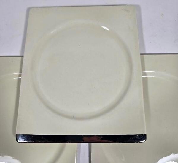 Jean Luce ( 1895 - 1964 ) suite de 6 assiettes moderniste vers 1930