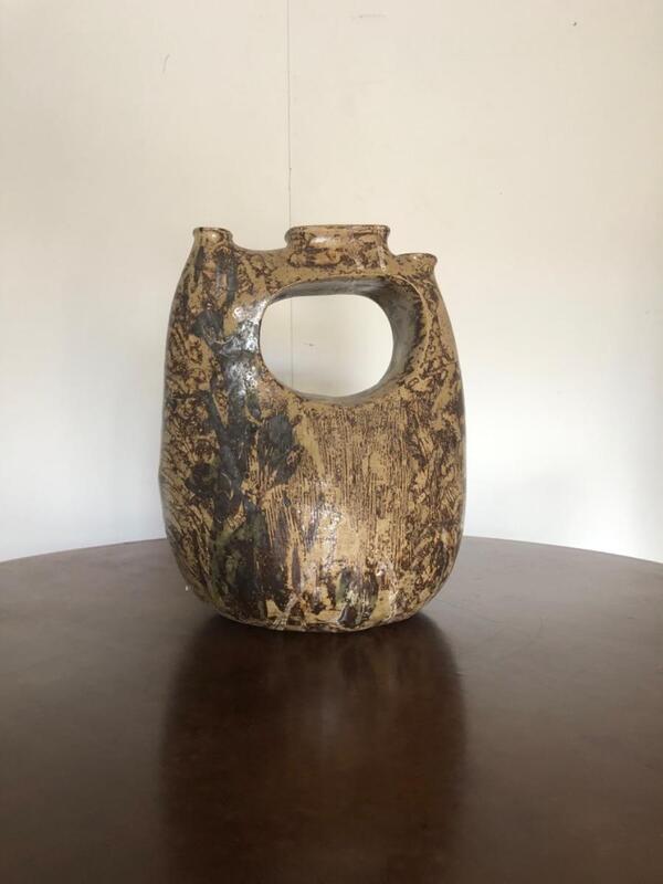 Nicole Noailles Lascaux ( 1926 - 2021 ) important vase en ceramique vers 1960 