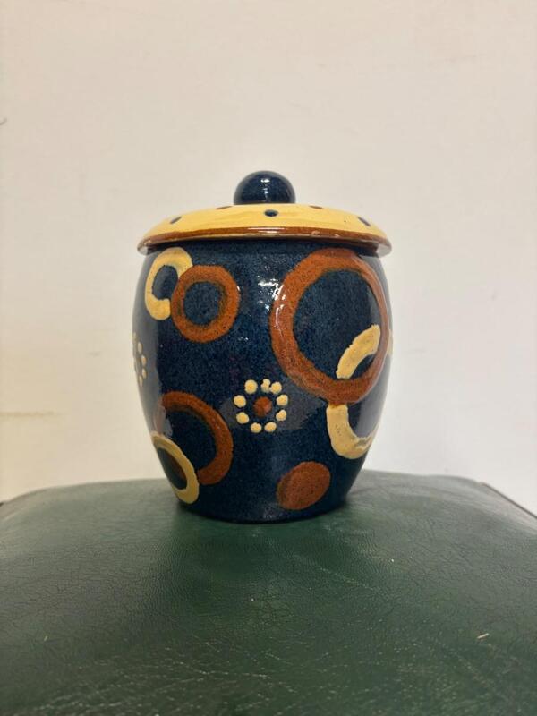 Paul Jacquet ( 1883 - 1968 ) pour Primavera . Rare pot couvert circa 1927