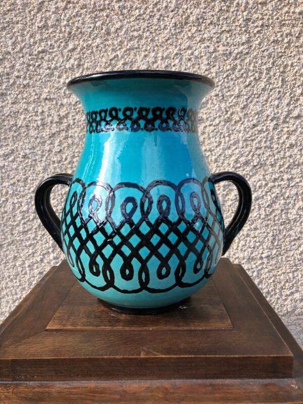 Paul Jacquet ( 1910 - 1989 ) important vase en ceramique vers 1930 