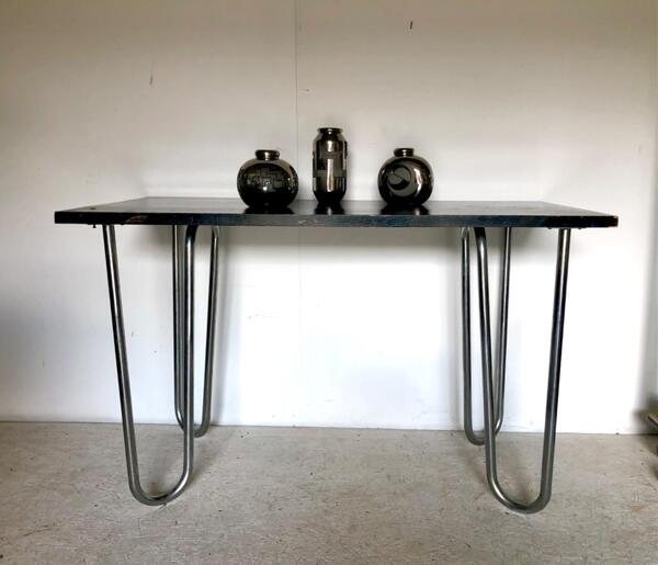 Rene Herbst ( 1891 - 1982 ) table moderniste circa 1932 