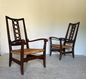 Victor Courtray ( 1896 - 1987 ) paire de fauteuils vers 1940
